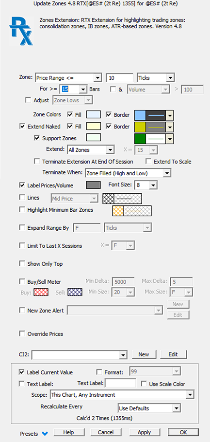 Zones Prefs